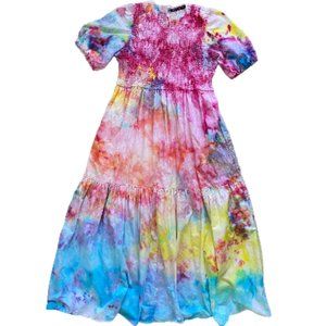 ZARA Cotton Maxi Dress Hand Dyed - Size XXL